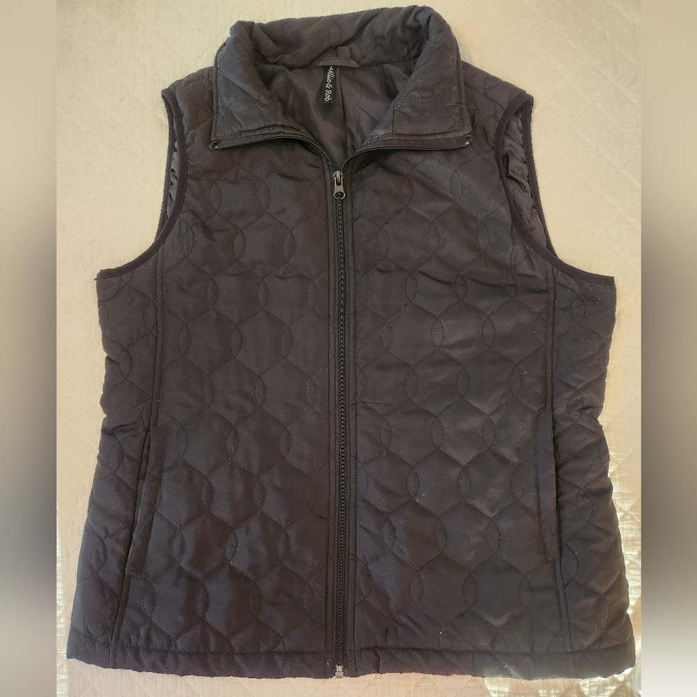 Allie & Rob Black Quilted Vest